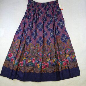 Vintage Susan Bristol Maxi Skirt 14 Multicolor Floral Country Cottage Festival